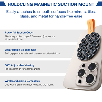 Holdcling™ MagGrip360 - Versatile Magnetic Suction Phone Holder